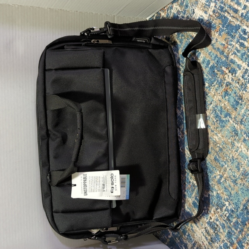Solo New York Unstoppable Black Chrysler Briefcase - New